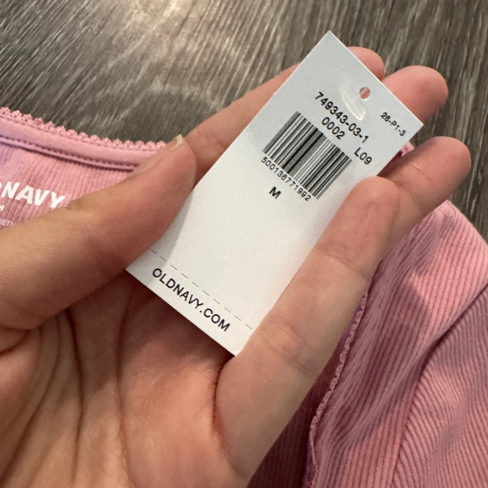 NWT Pink Square Neck Tee - Picture 4 of 7